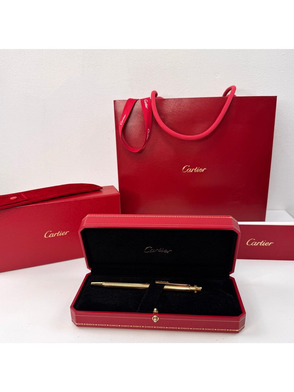 CARTIER Santos de Cartier Ballpoint Pen Small Model NEW & Certificate